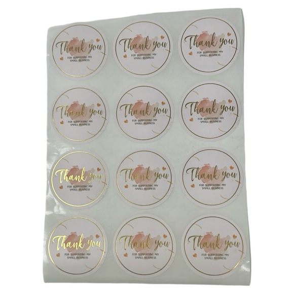 1.5” Round THANK YOU FOR SUPPORTING MY SMALL BUSINESS Stickers - 384 Cou… - Picture 6 of 8